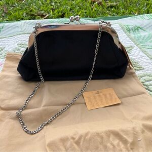 Patricia Nash Velvet Clutch Black Purse NWT